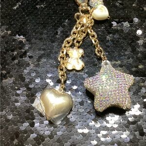 Gold and Silver Charm Bag/Key Charm